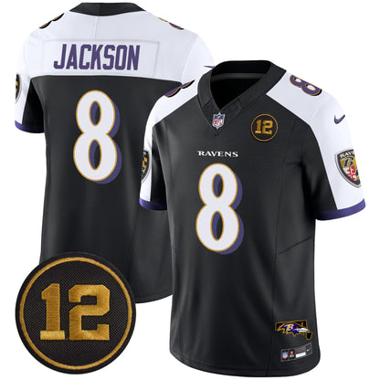Men's Ravens Jacoby Jones Patch Vapor Limited Jersey - All Stitched