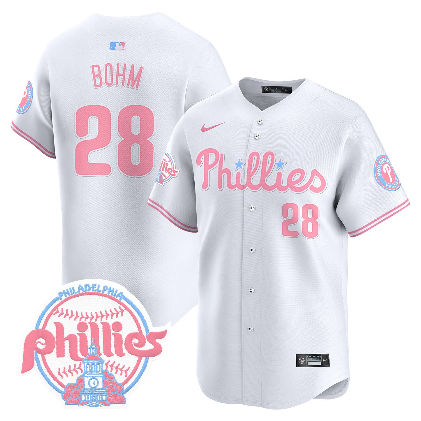 Unisex Phillies Bubblegum Pink Vapor Premier Limited Jersey V2 - All Stitched