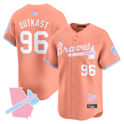 Unisex Atlanta Braves Bubblegum Pink Vapor Premier Limited Jersey - All Stitched
