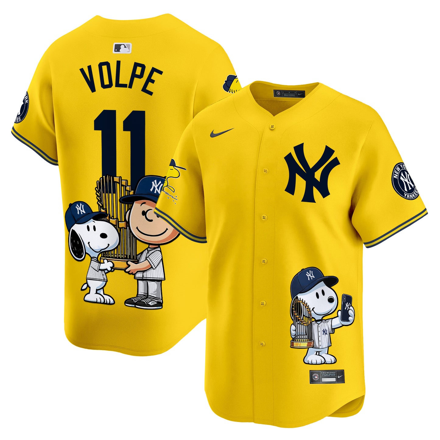 Unisex New York Yankees Peanut Snoopy Vapor Premier Limited Jersey - Printed