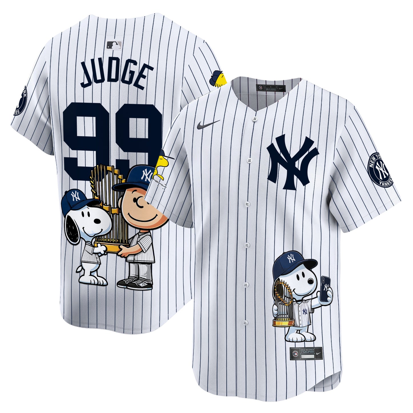 Unisex New York Yankees Peanut Snoopy Vapor Premier Limited Jersey - Printed