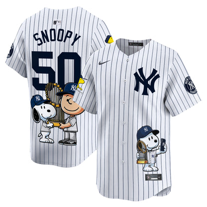 Unisex New York Yankees Peanut Snoopy Vapor Premier Limited Jersey - Printed