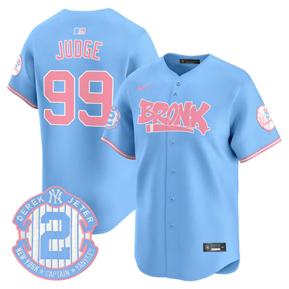 Unisex Yankees The Bronx Graffiti Bubblegum Pink Vapor Premier Limited Jersey - All Stitched