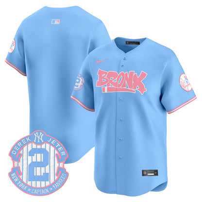 Unisex Yankees The Bronx Graffiti Bubblegum Pink Vapor Premier Limited Jersey - All Stitched