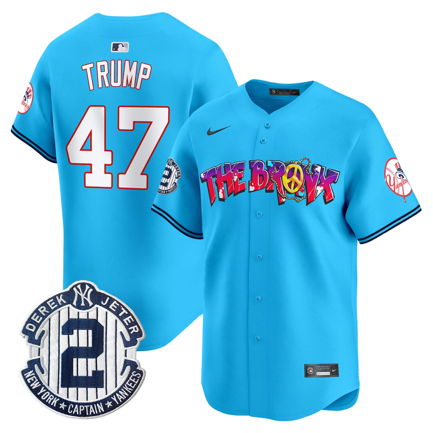 Men's New York Yankees The Bronx Graffiti Vapor Premier Limited Jersey V7 - All Stitched
