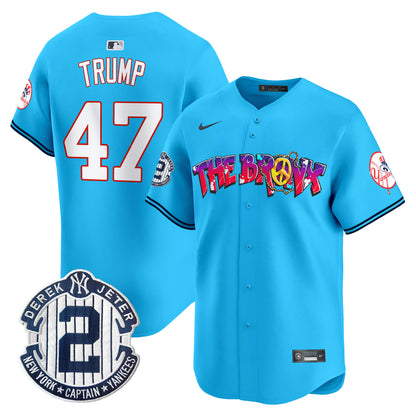 Men's New York Yankees The Bronx Graffiti Vapor Premier Limited Jersey V7 - All Stitched