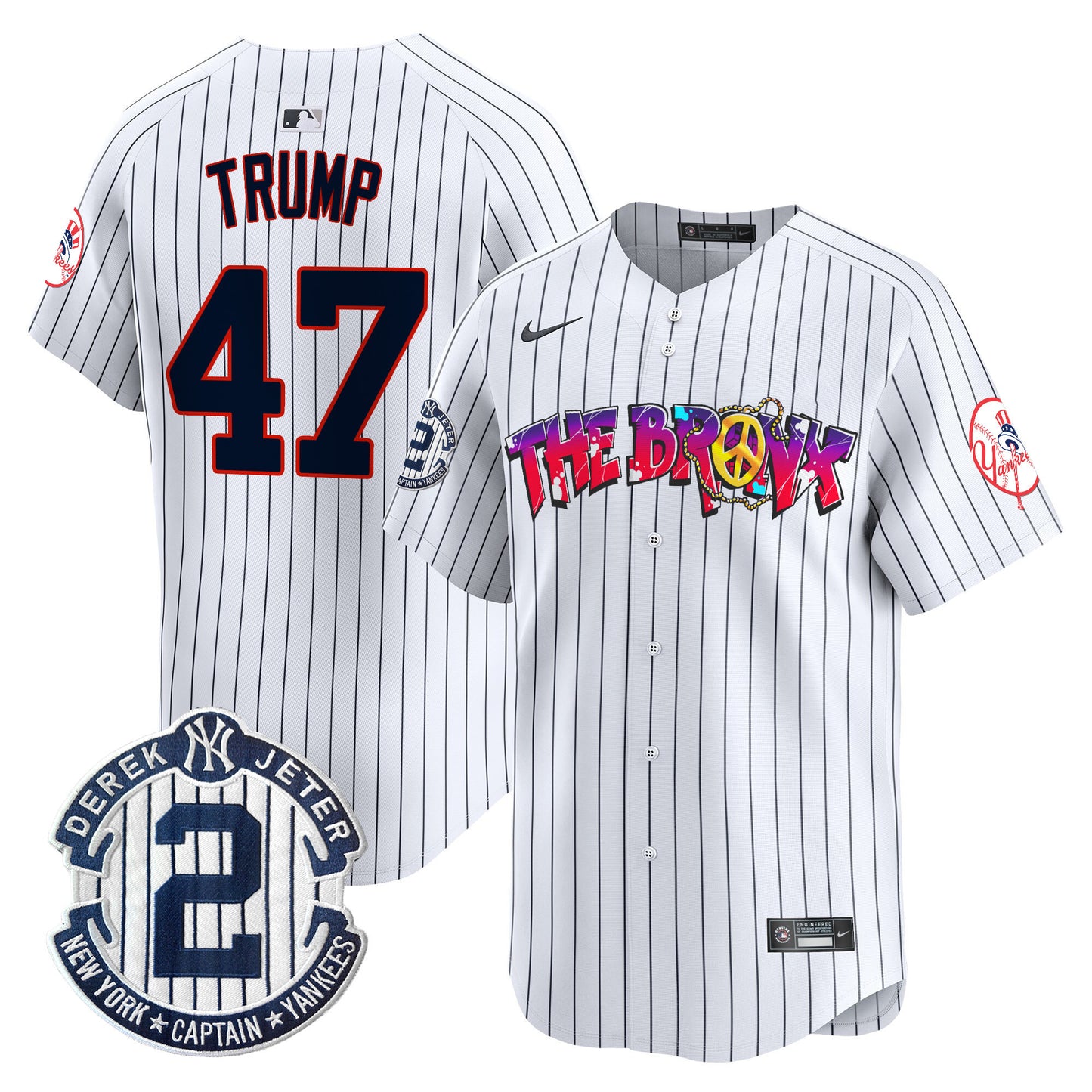 Men's New York Yankees The Bronx Graffiti Vapor Premier Limited Jersey V7 - All Stitched
