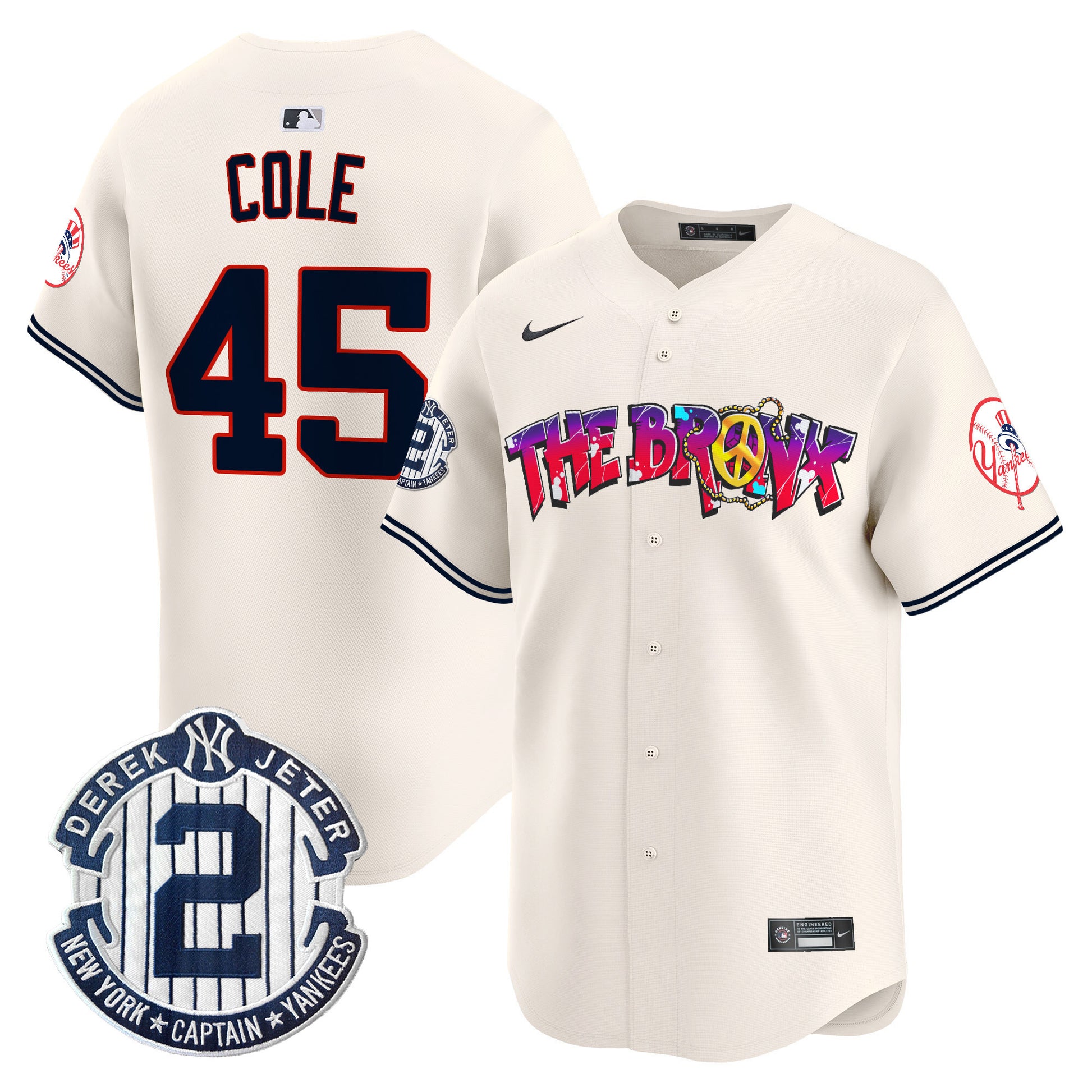 Men's New York Yankees The Bronx Graffiti Vapor Premier Limited Jersey V7 - All Stitched
