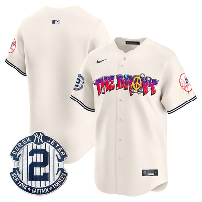 Men's New York Yankees The Bronx Graffiti Vapor Premier Limited Jersey V7 - All Stitched