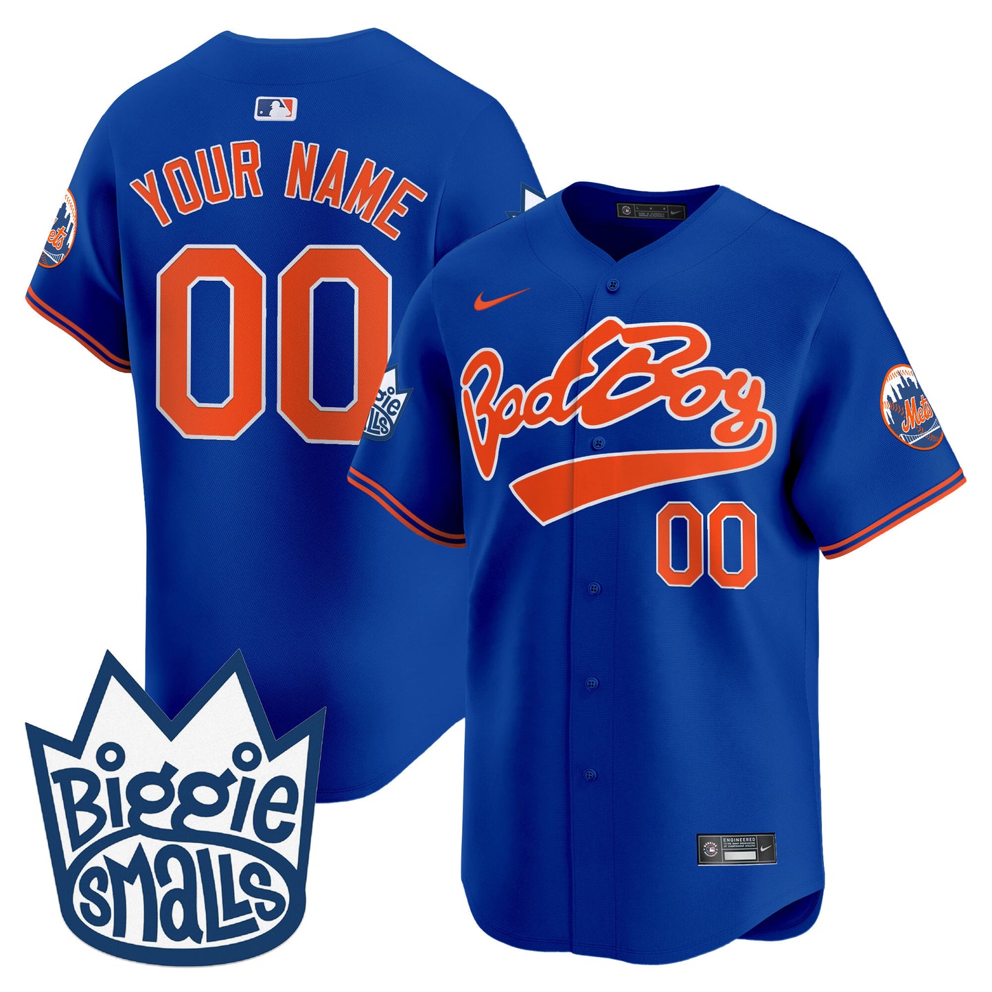 Mets Biggie Smalls Vapor Premier Limited Custom Jersey - All Stitched