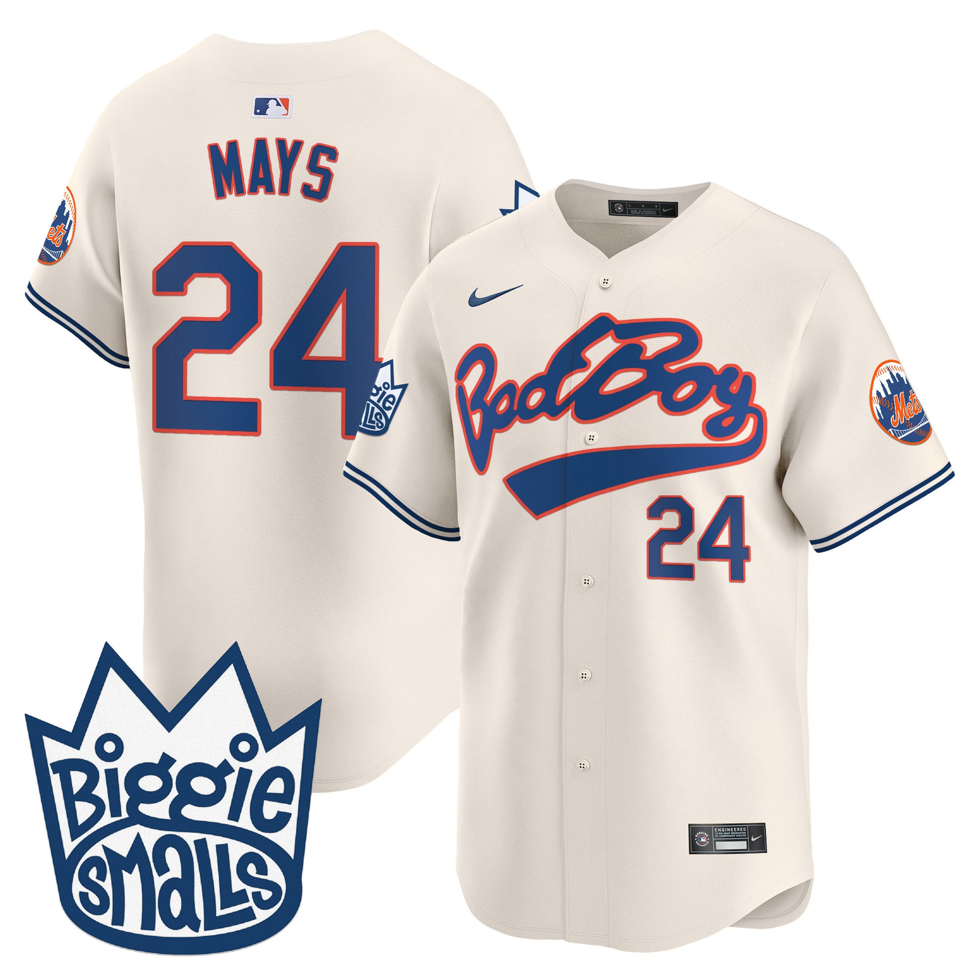 Men's Mets Biggie Smalls Vapor Premier Limited Jersey - All Stitched