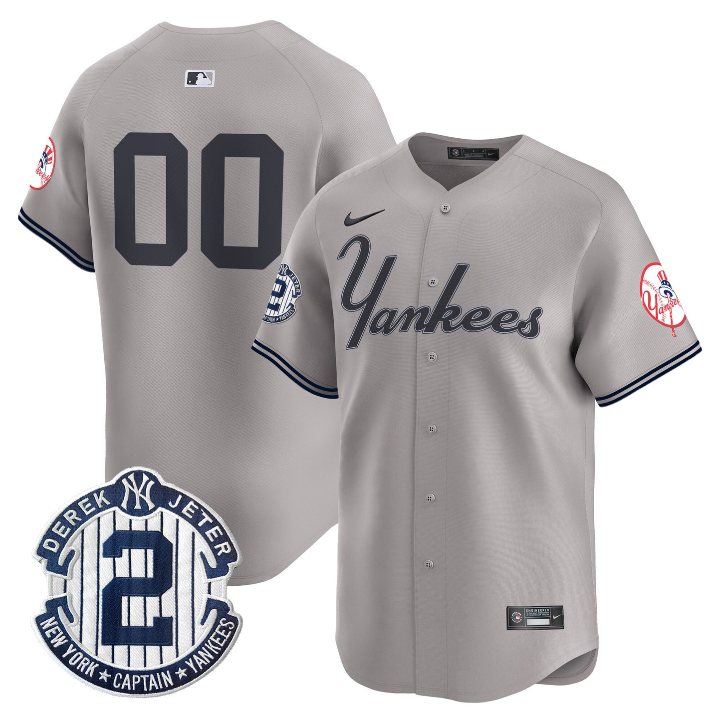 Yankees Throwback Vapor Premier Limited Custom Jersey V2 - All Stitched