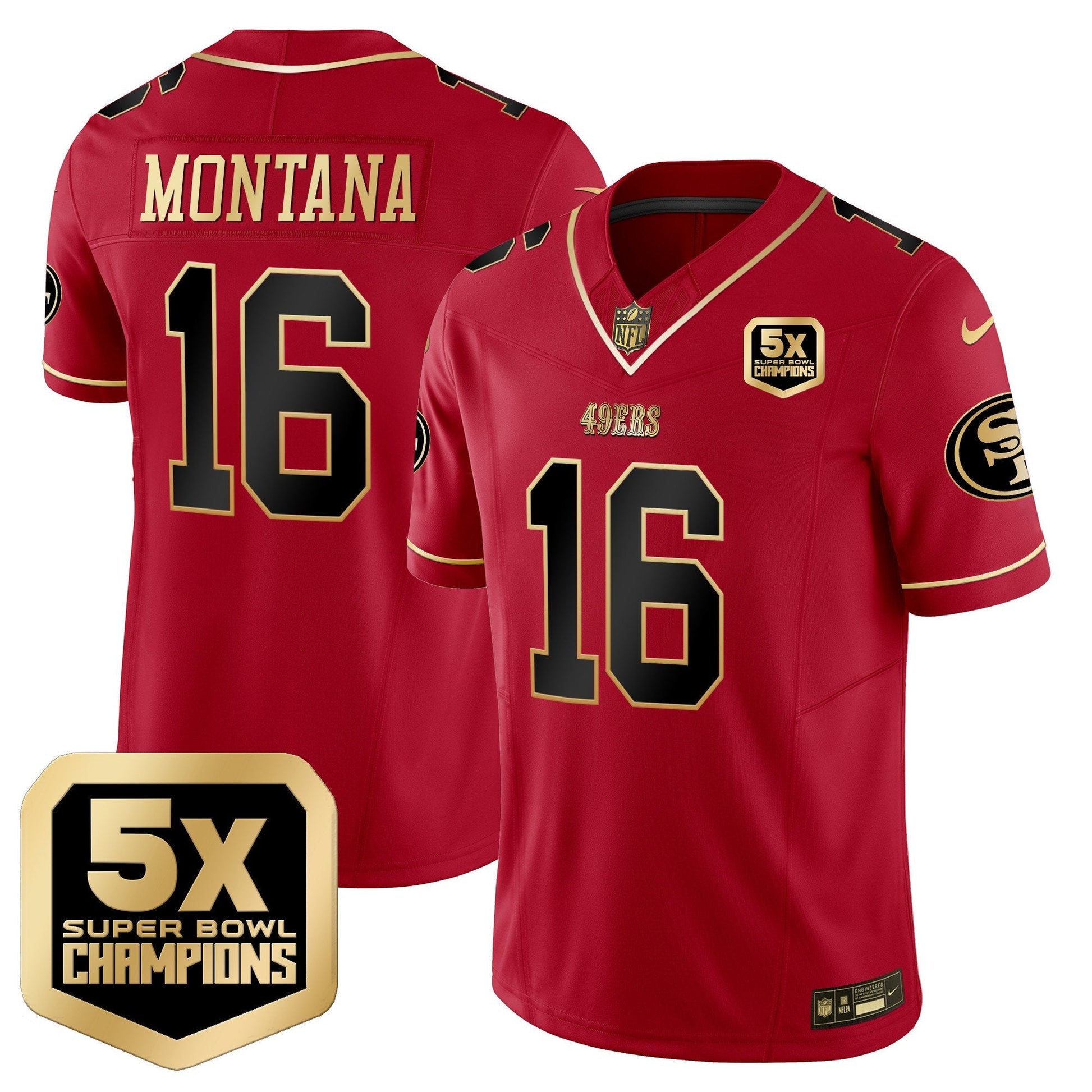 49ers 5x Super Bowl Champions Vapor Limited Jersey - All Stitched