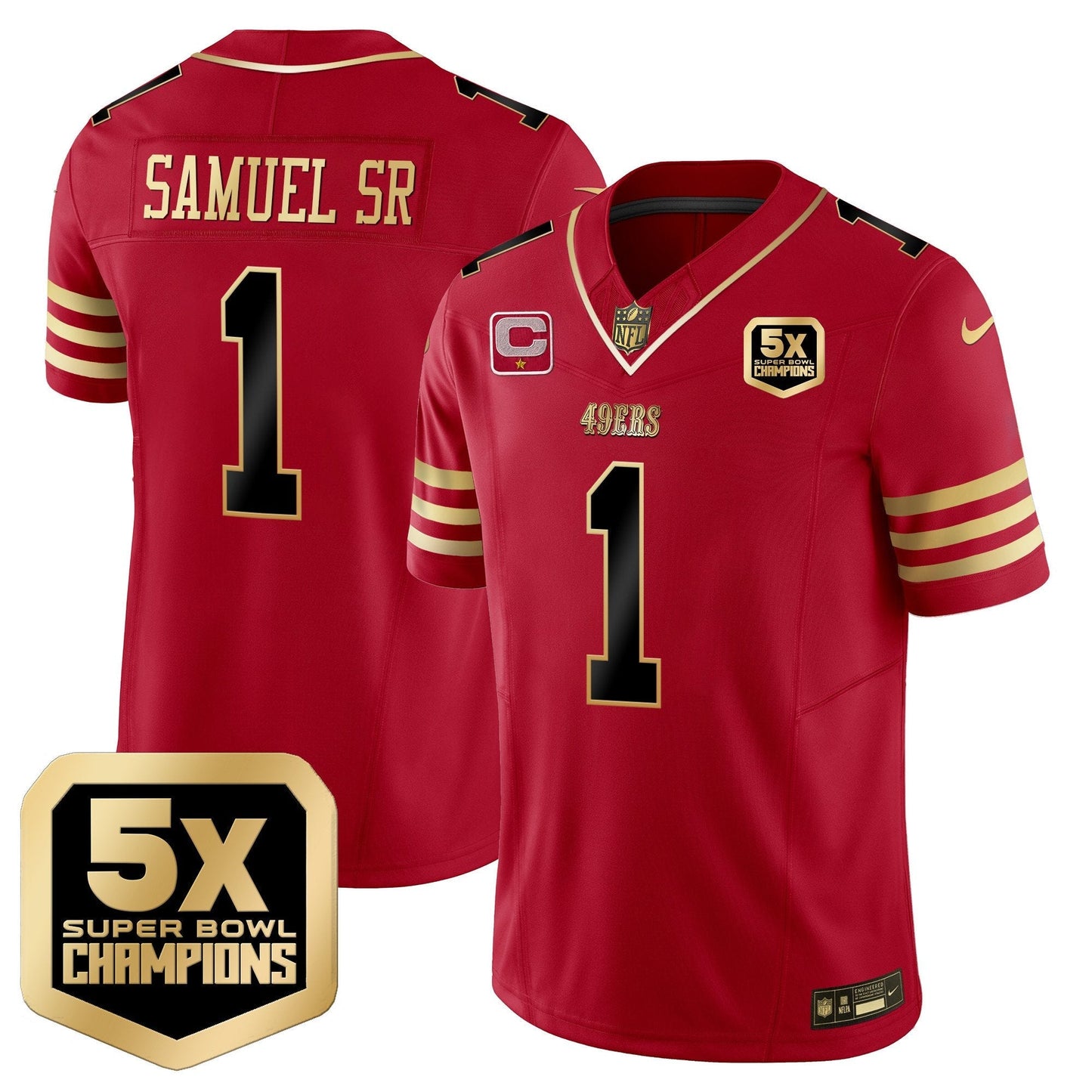49ers 5x Super Bowl Champions Vapor Limited Jersey - All Stitched