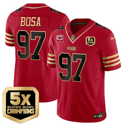 Men's 49ers 5x Super Bowl Champions Vapor Limited Jersey - All Stitched