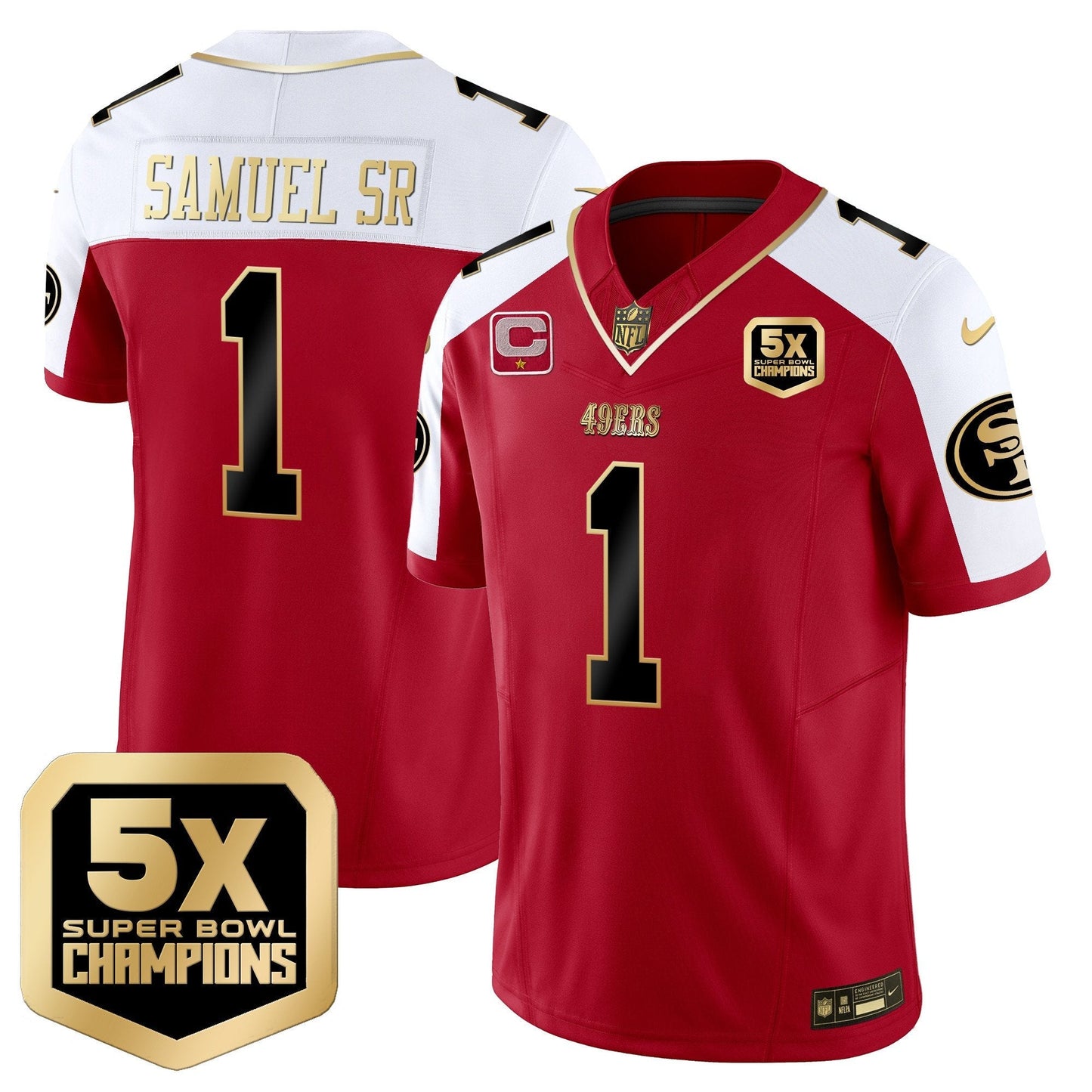 49ers 5x Super Bowl Champions Vapor Limited Jersey - All Stitched