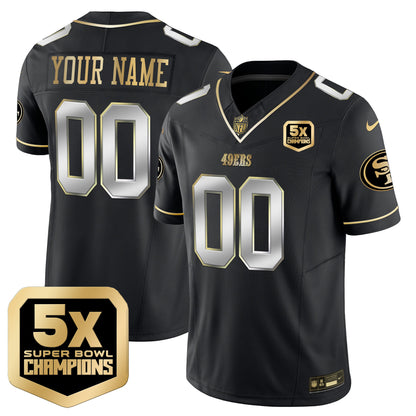 49ers 5x Super Bowl Champions Vapor Limited Custom Jersey - All Stitched
