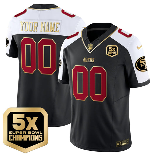 49ers 5x Super Bowl Champions Vapor Limited Custom Jersey - All Stitched