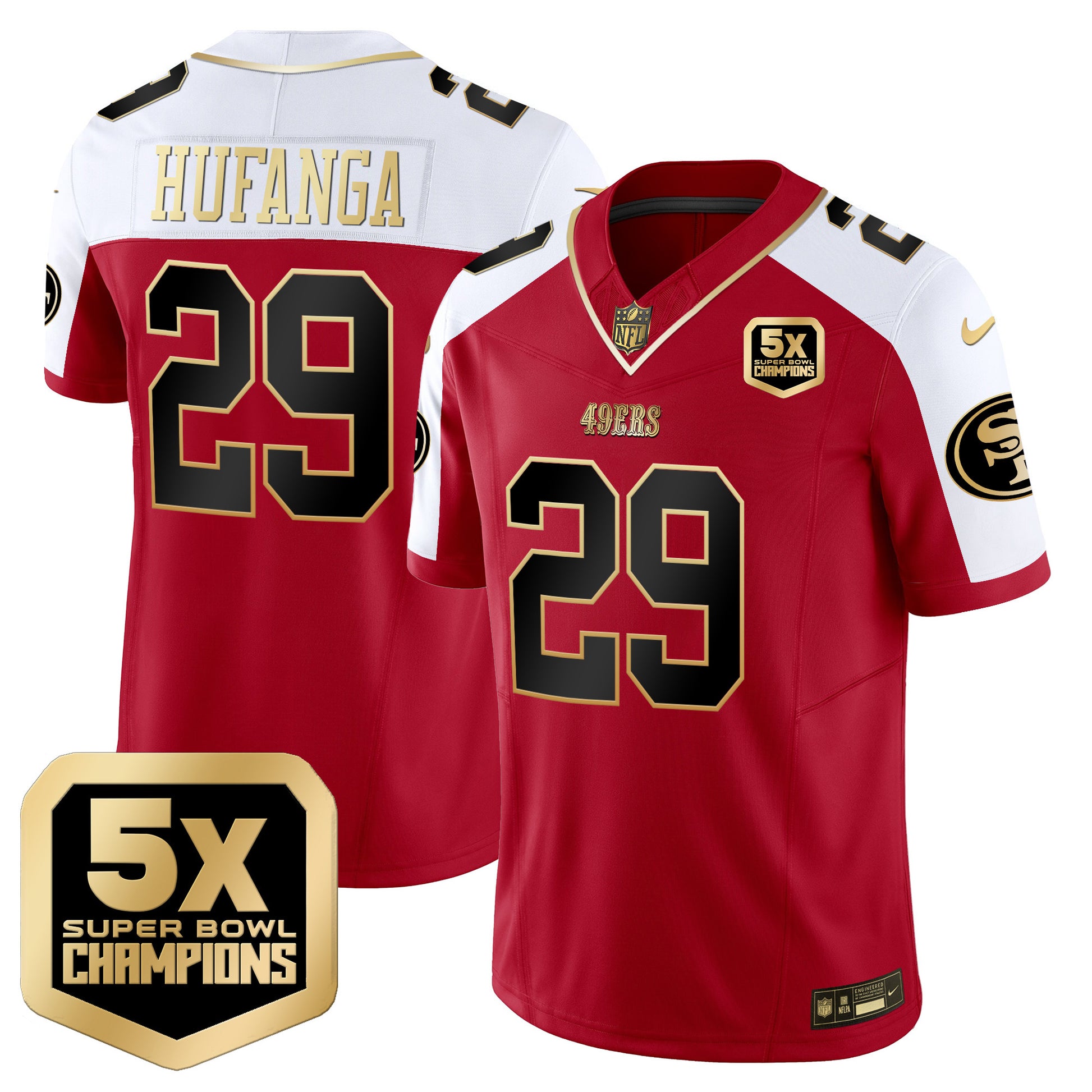 Men's 49ers 5x Super Bowl Champions Vapor Limited Jersey - All Stitched