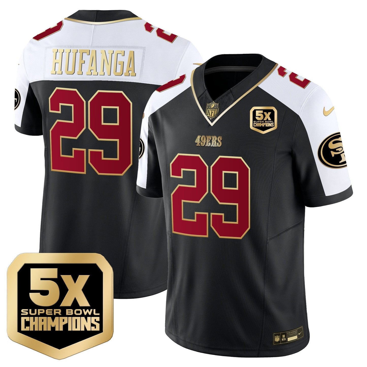 49ers 5x Super Bowl Champions Vapor Limited Jersey - All Stitched
