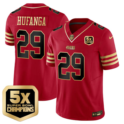 Men's 49ers 5x Super Bowl Champions Vapor Limited Jersey - All Stitched