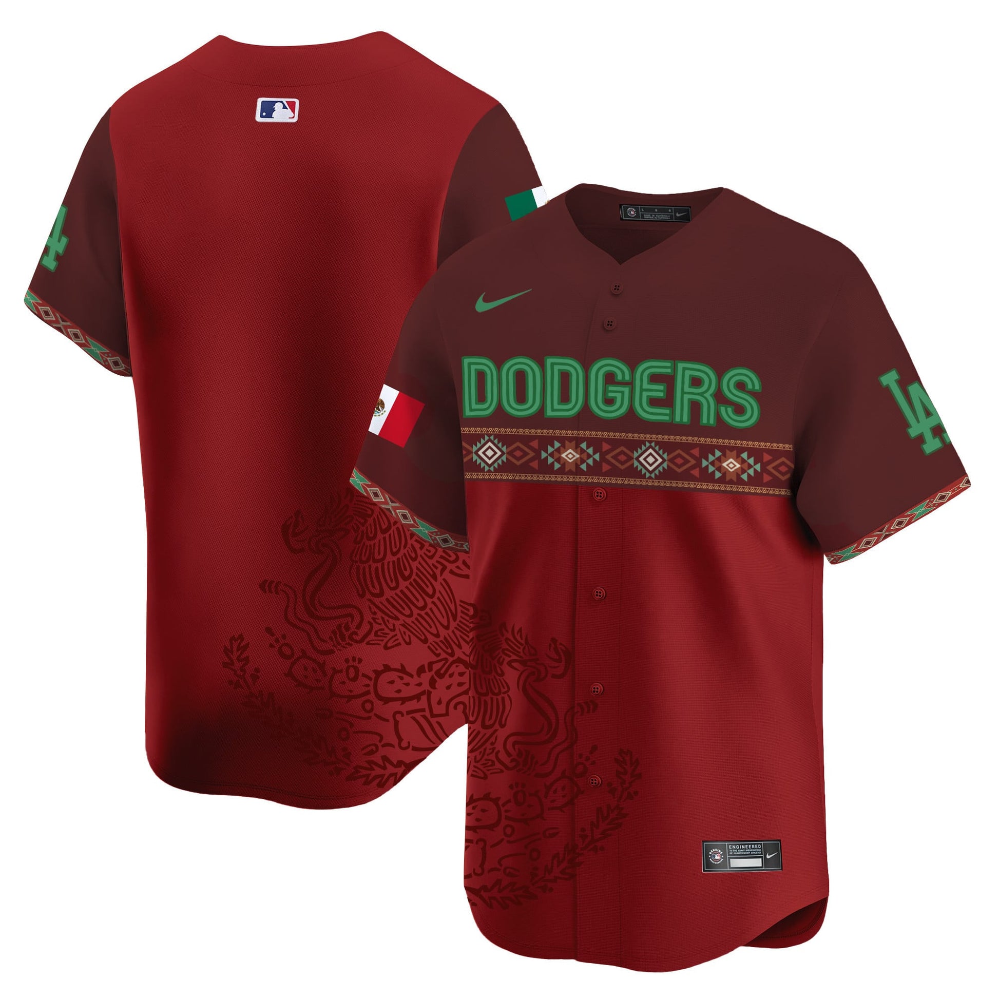 Los Angeles Dodgers Mexico Vapor Premier Limited Jersey V3 - Printed