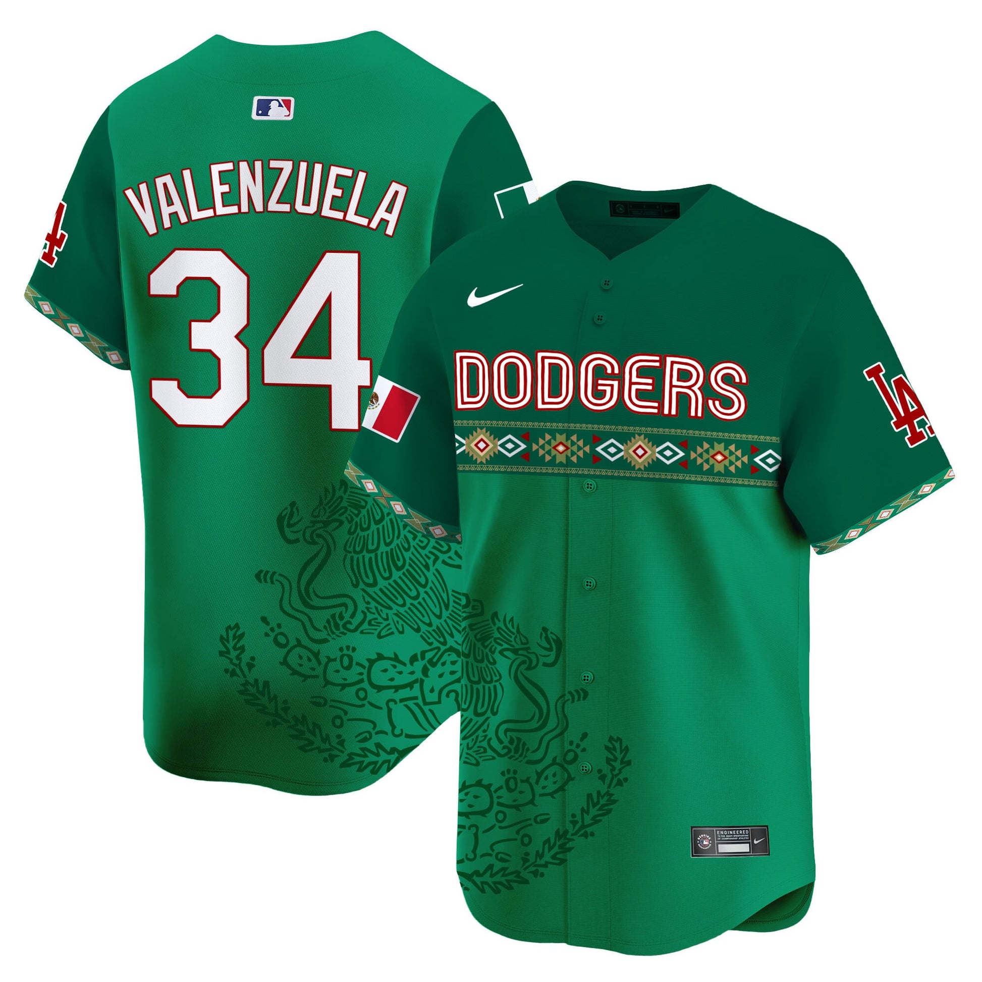 Los Angeles Dodgers Mexico Vapor Premier Limited Jersey V3 - Printed