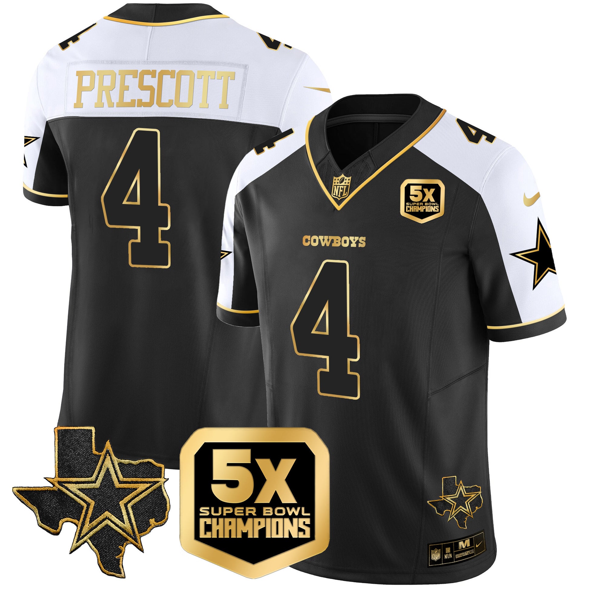 Men's Cowboys 5x Super Bowl Champions Vapor Limited Jersey - All Stitched