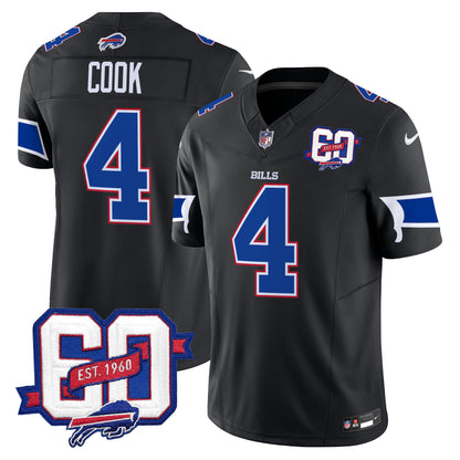 Men's Bills 60th Anniversary Patch Vapor Limited Jersey - All Stitched