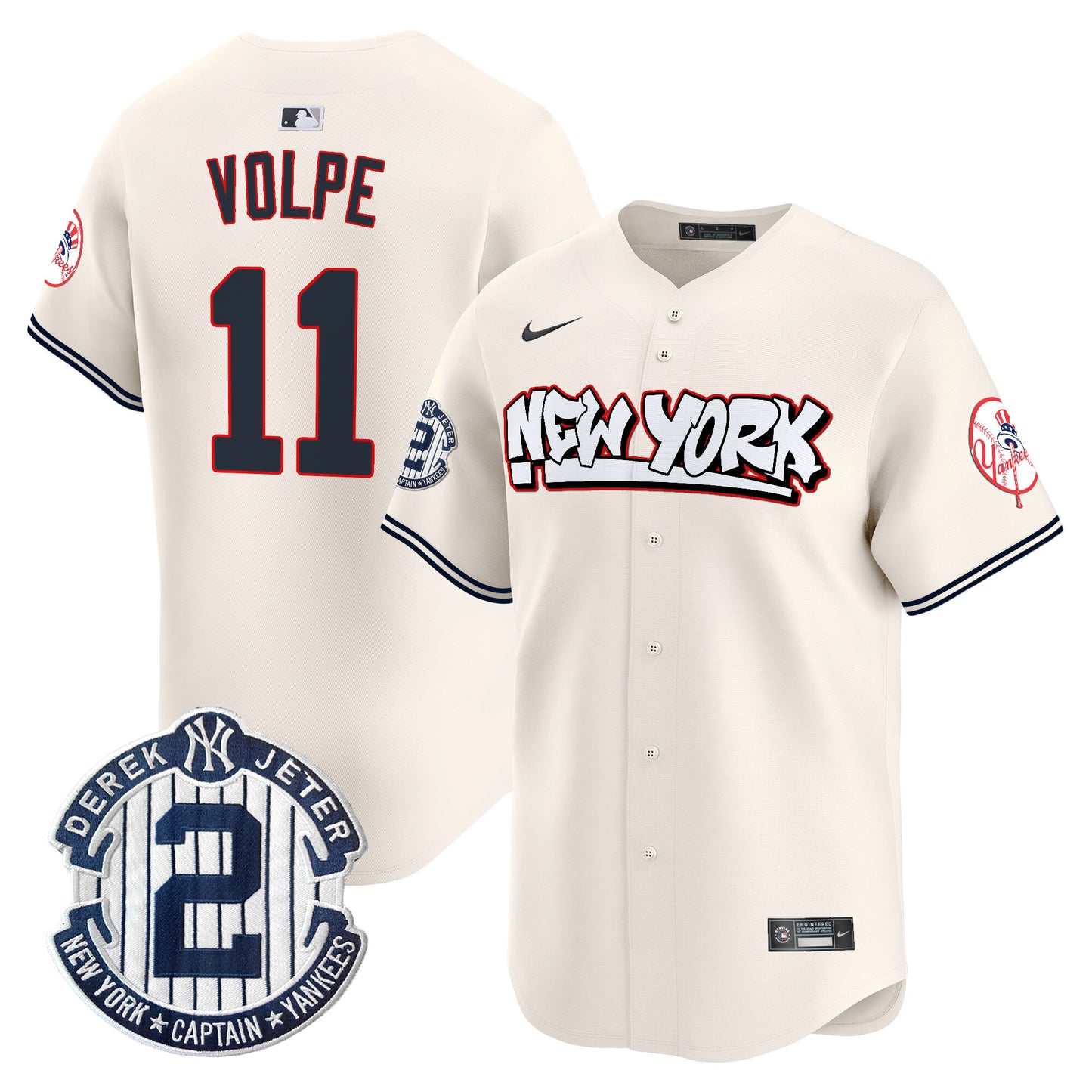 Men's New York Yankees Graffiti Vapor Premier Limited Jersey V2 - All Stitched