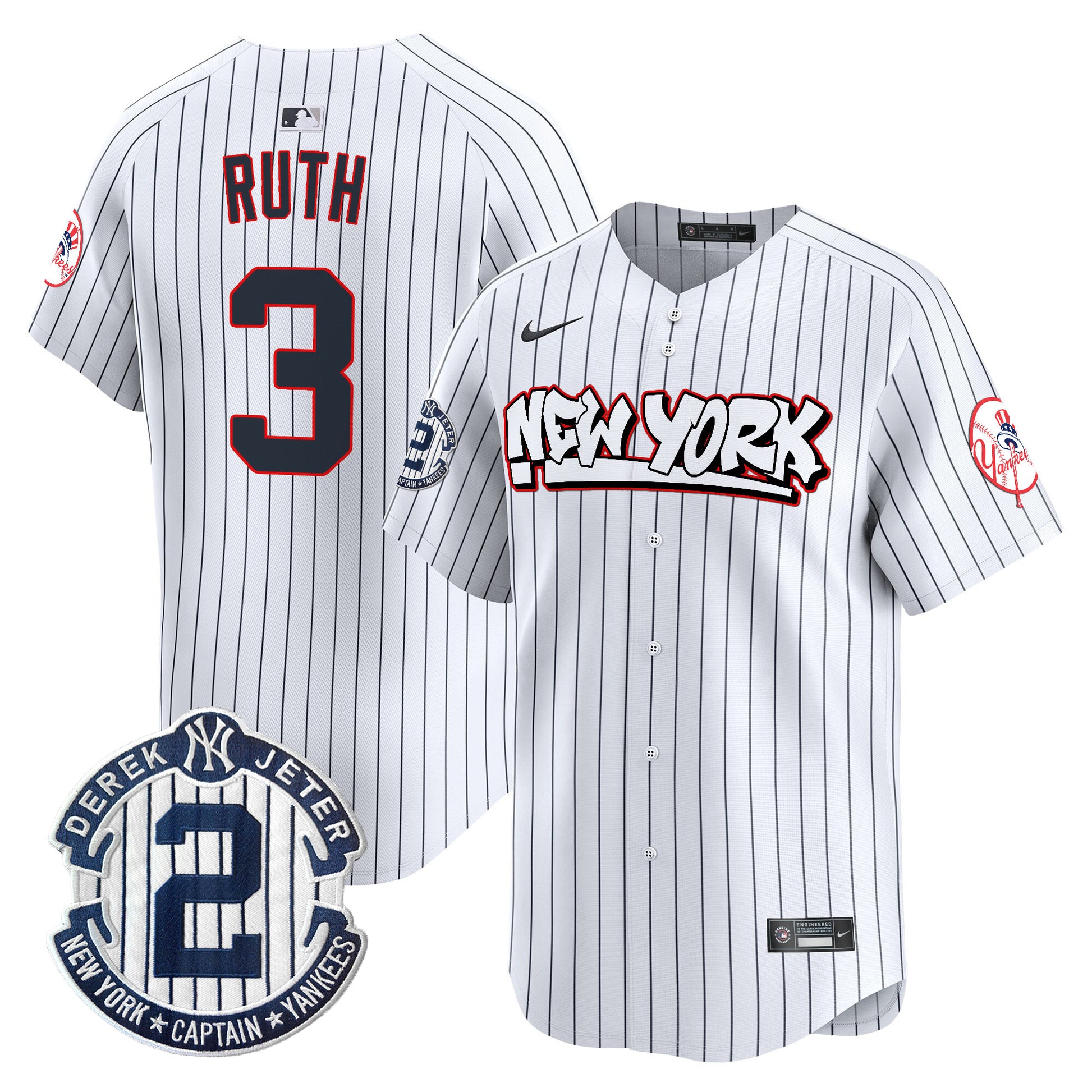 Men's New York Yankees Graffiti Vapor Premier Limited Jersey V2 - All Stitched