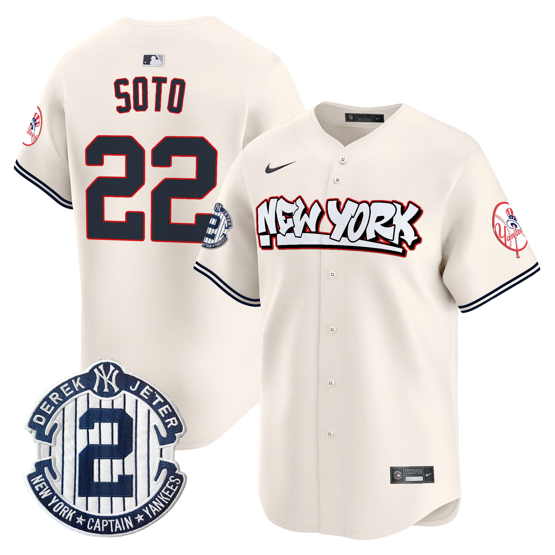 Men's New York Yankees Graffiti Vapor Premier Limited Jersey V2 - All Stitched