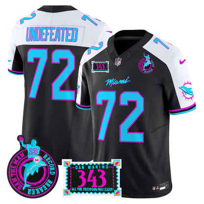 Men's Dolphins "Dan the Man Record Breaker" Patch Vapor Limited Jersey - All Stitched