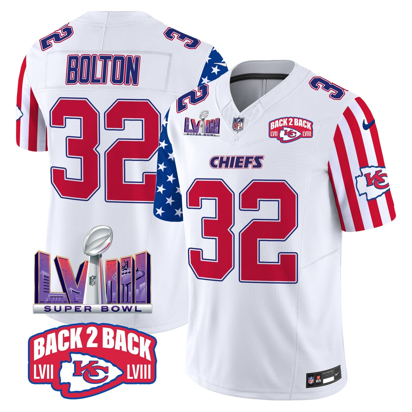 Chiefs American Style Vapor Limited Jersey - All Stitched