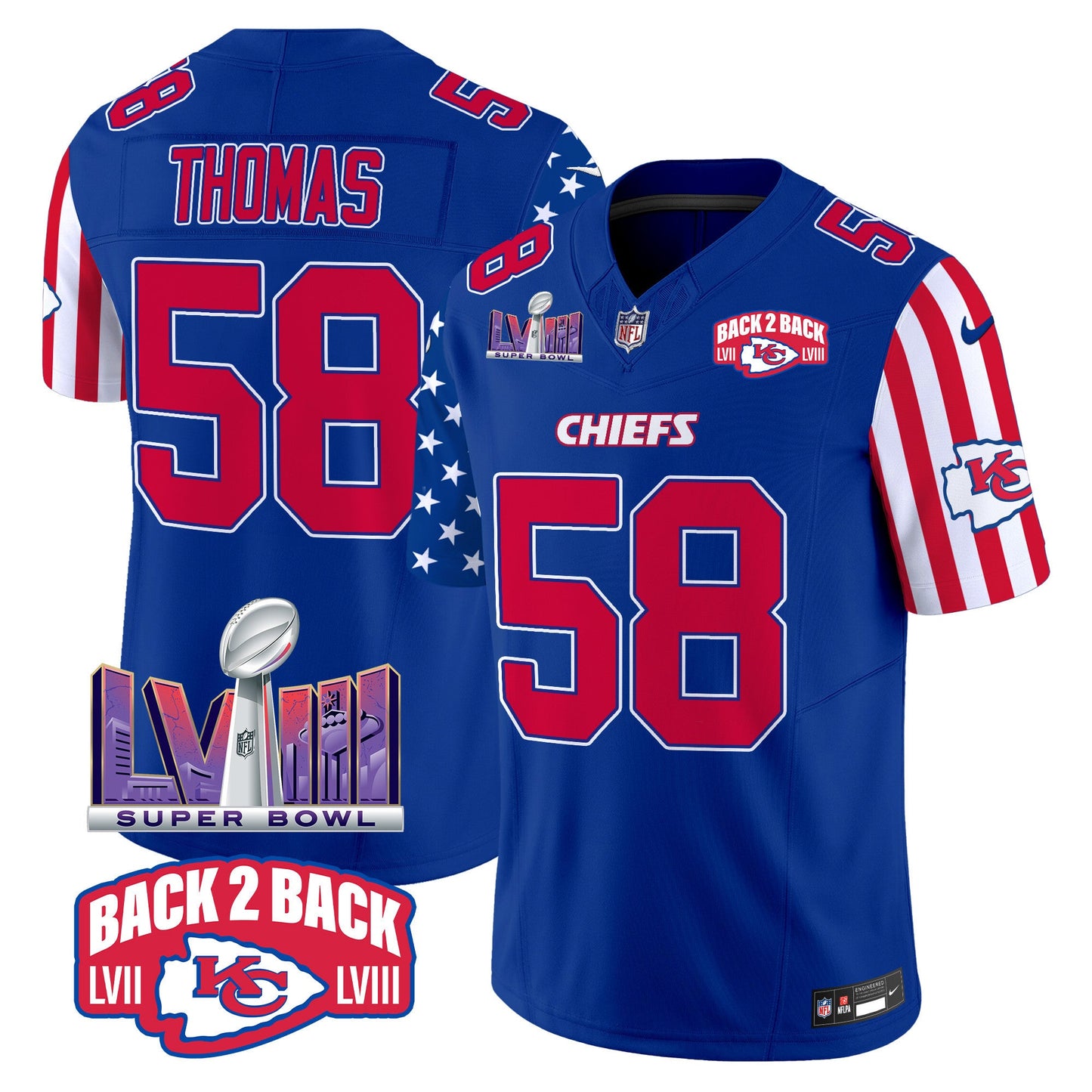 Chiefs American Style Vapor Limited Jersey - All Stitched