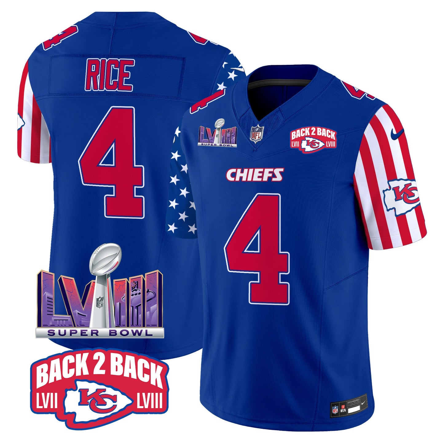 Chiefs American Style Vapor Limited Jersey - All Stitched