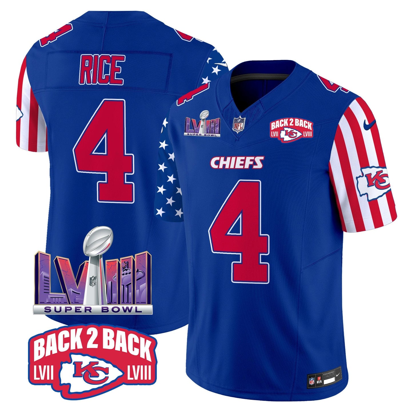 Chiefs American Style Vapor Limited Jersey - All Stitched