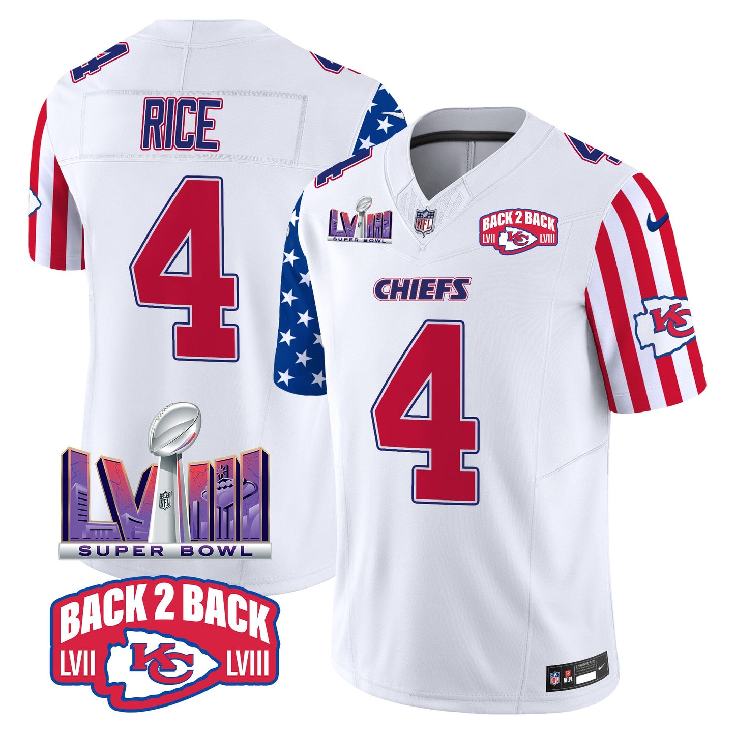 Chiefs American Style Vapor Limited Jersey - All Stitched