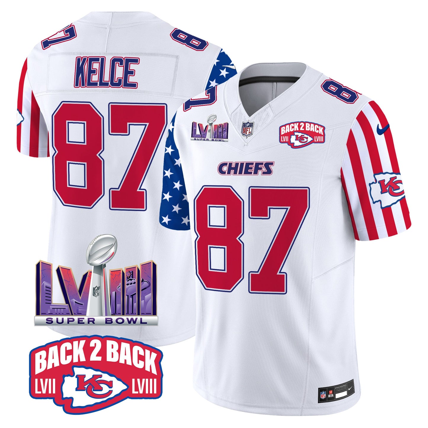 Chiefs American Style Vapor Limited Jersey - All Stitched