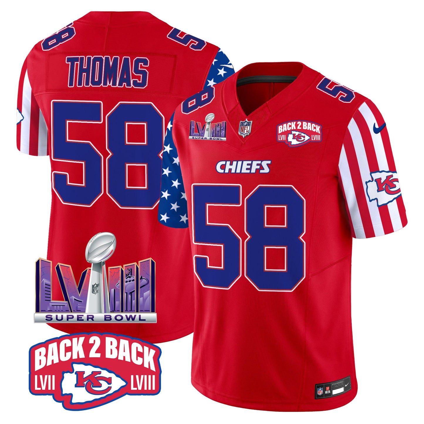 Chiefs American Style Vapor Limited Jersey - All Stitched