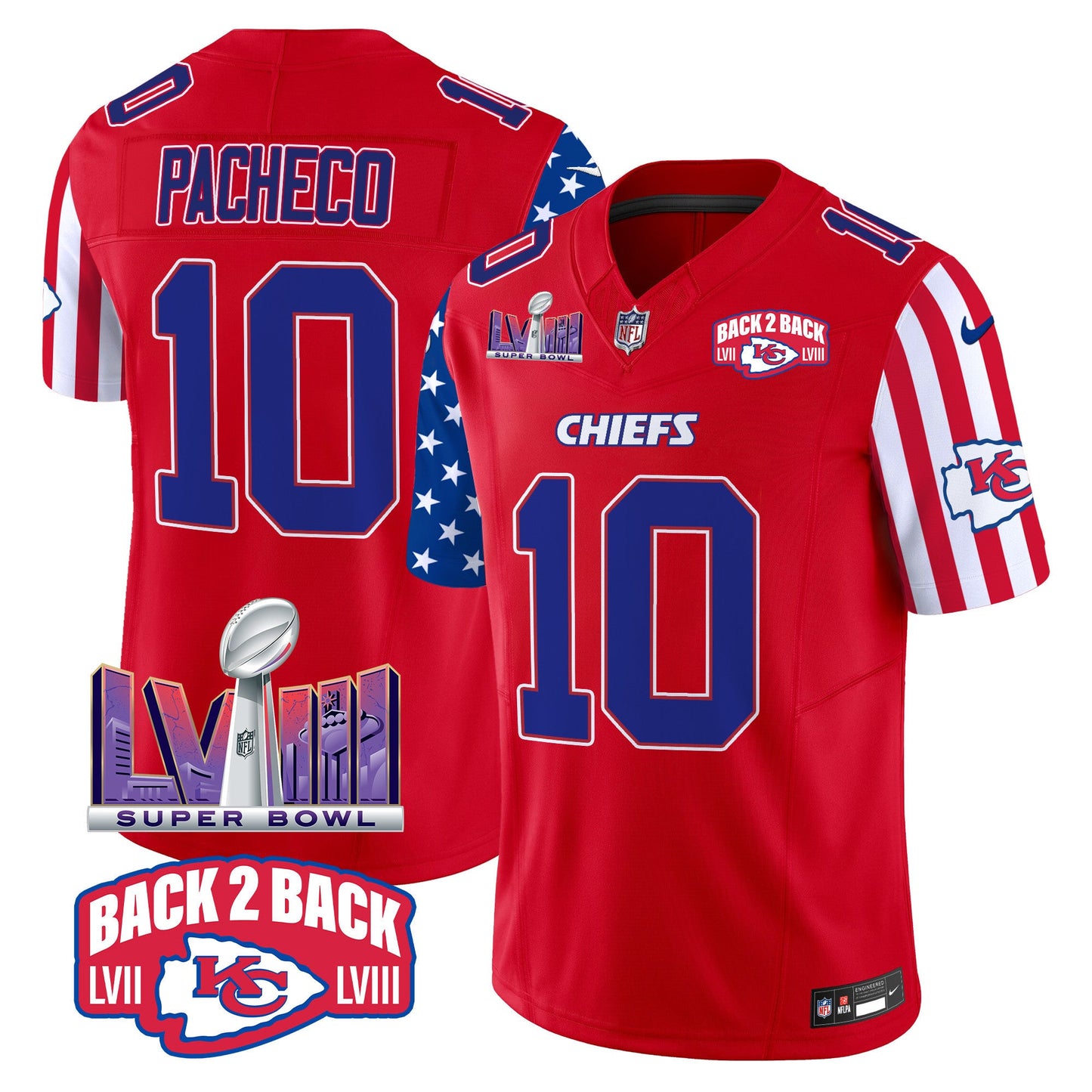 Chiefs American Style Vapor Limited Jersey - All Stitched