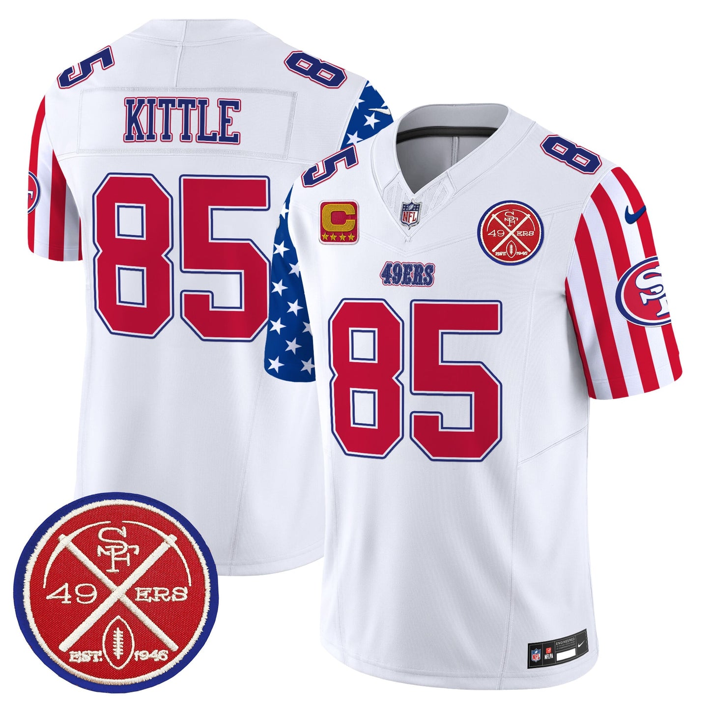 Men's 49ers American Style Vapor Limited Jersey - All Stitched
