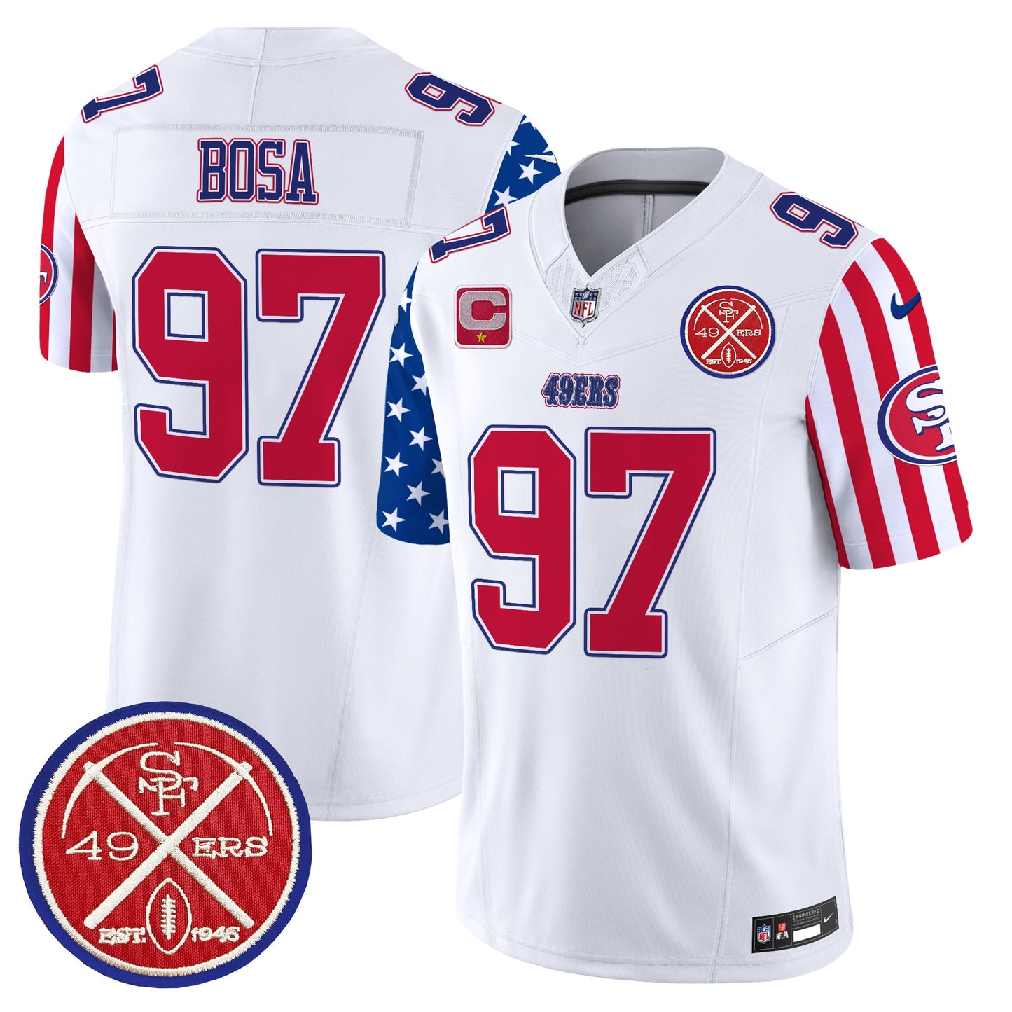 Men's 49ers American Style Vapor Limited Jersey - All Stitched