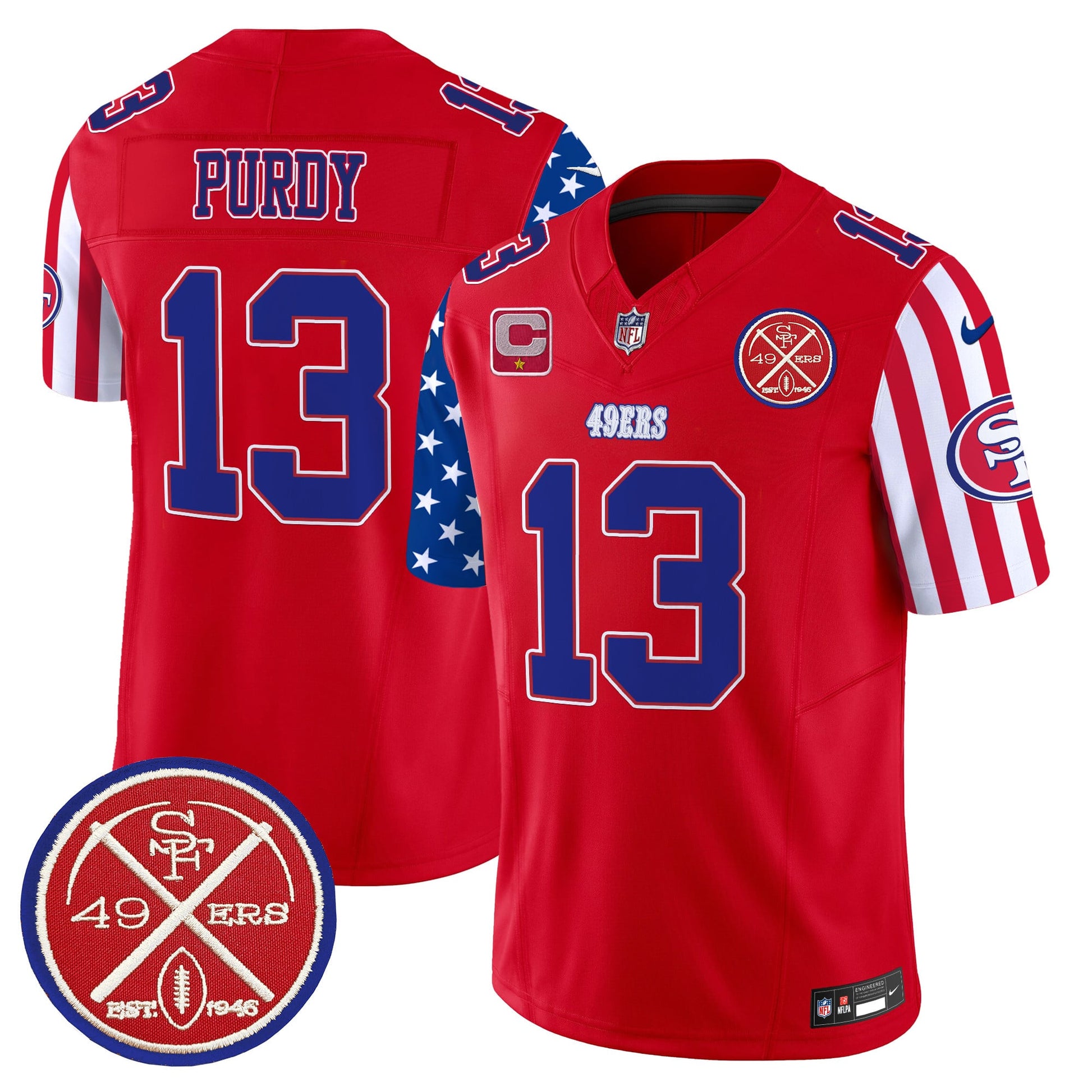 Men's 49ers American Style Vapor Limited Jersey - All Stitched