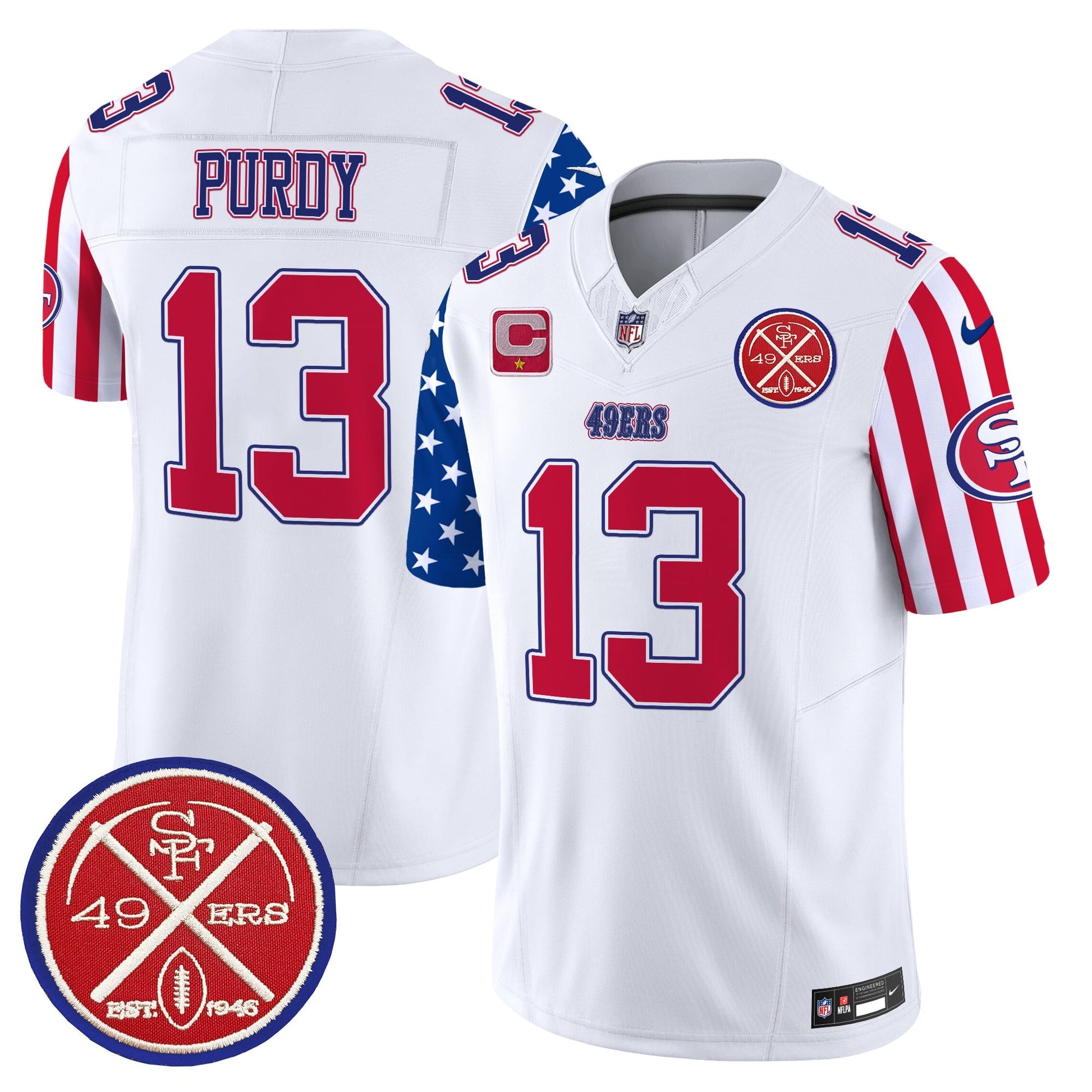 Men's 49ers American Style Vapor Limited Jersey - All Stitched