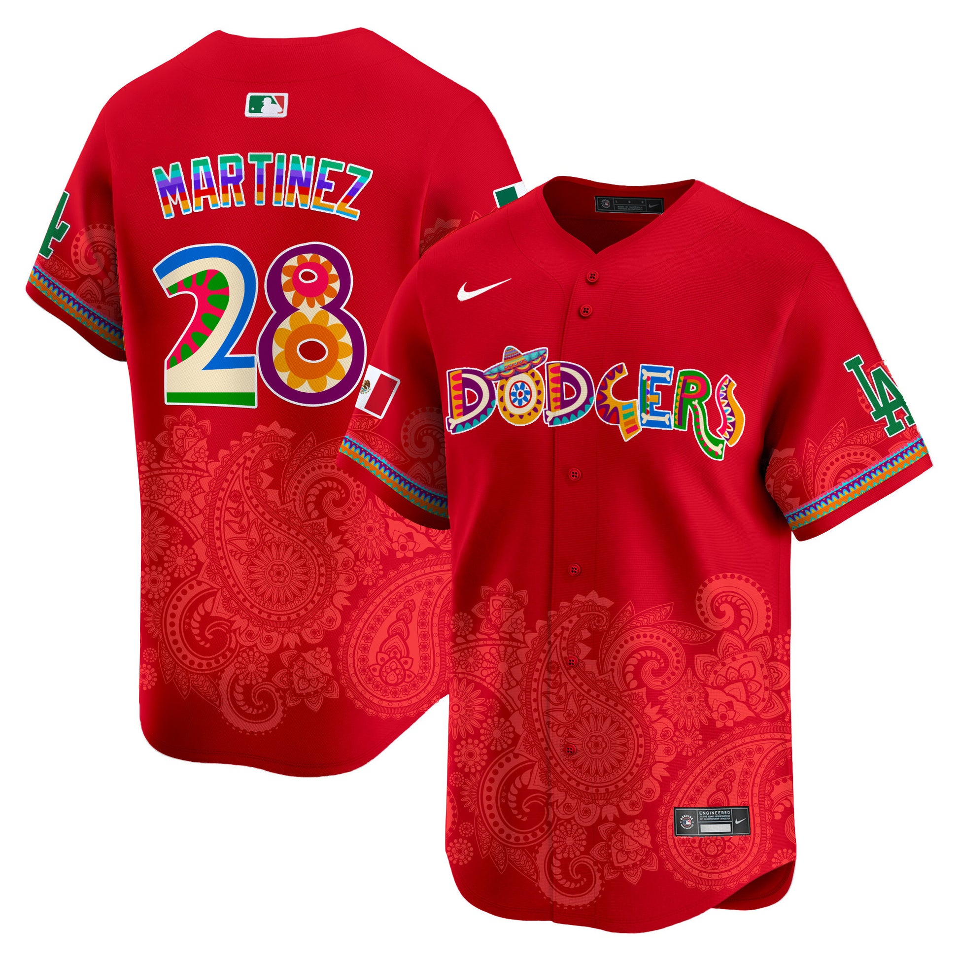 Los Angeles Dodgers Paisley Mexico Vapor Premier Limited Jersey - Printed
