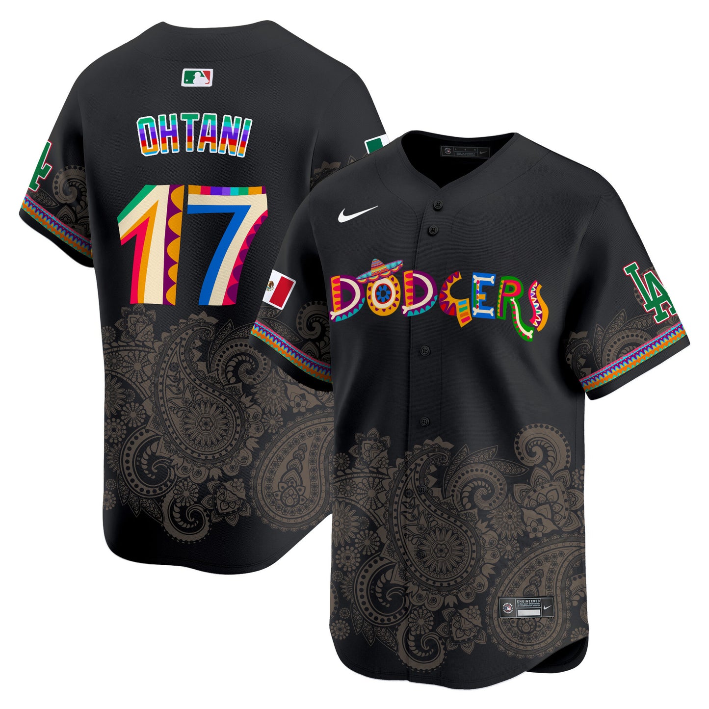 Los Angeles Dodgers Paisley Mexico Vapor Premier Limited Jersey - Printed