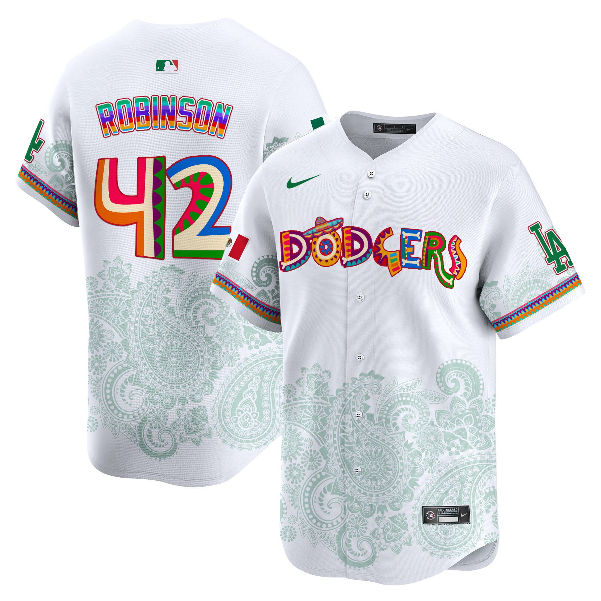 Los Angeles Dodgers Paisley Mexico Vapor Premier Limited Jersey - Printed