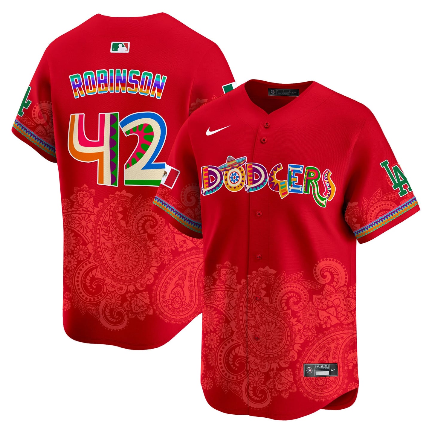 Los Angeles Dodgers Paisley Mexico Vapor Premier Limited Jersey - Printed