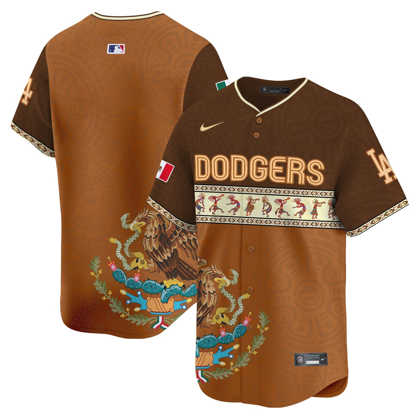 Los Angeles Dodgers Mexico Aztec Vapor Premier Limited Jersey V2 - Printed